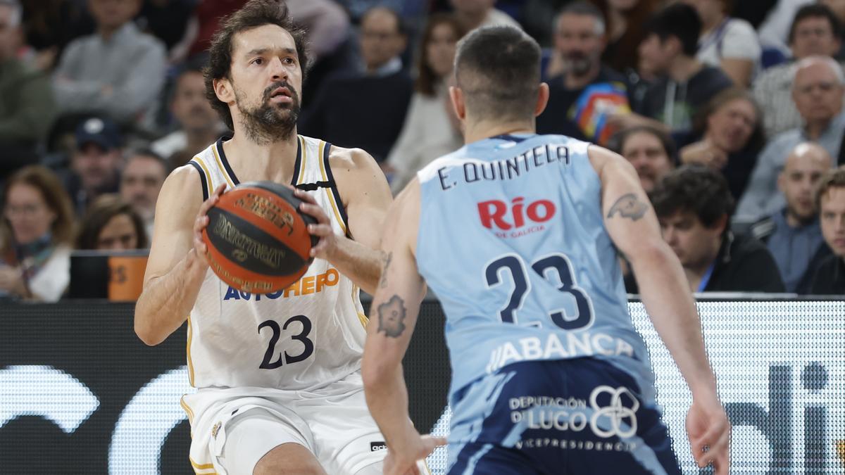 Sergio Llull, en una acción contra el Breogán.