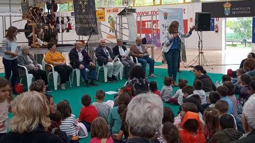 Digna Rivas, ayer, en la jornada del Día do Maior en Redondela. // FdV