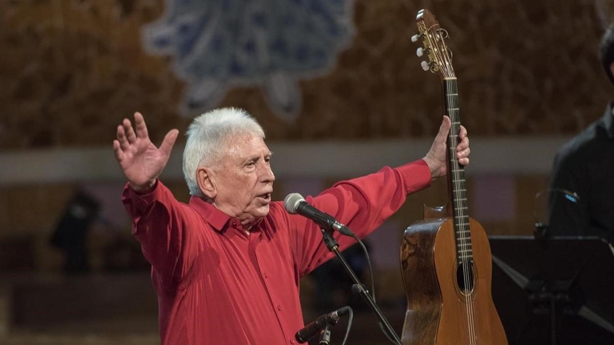 Raimon, en su último concierto, en el Palau, en el 2017