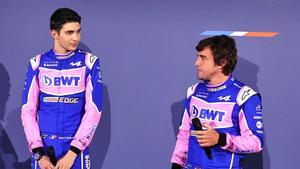 Esteban Ocon y Fernando Alonso