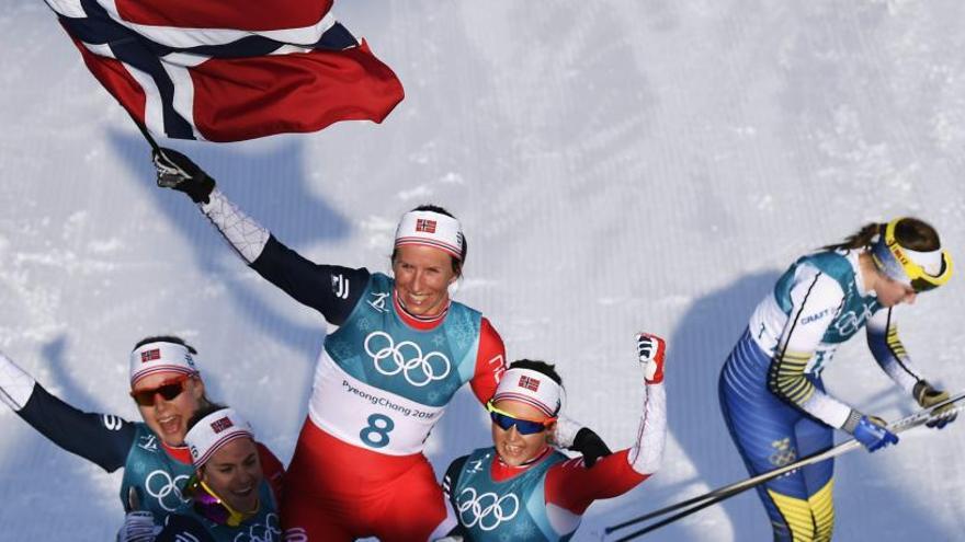 La noruega Marit Bjoergen ha sumado cinco medallas en Corea del Sur