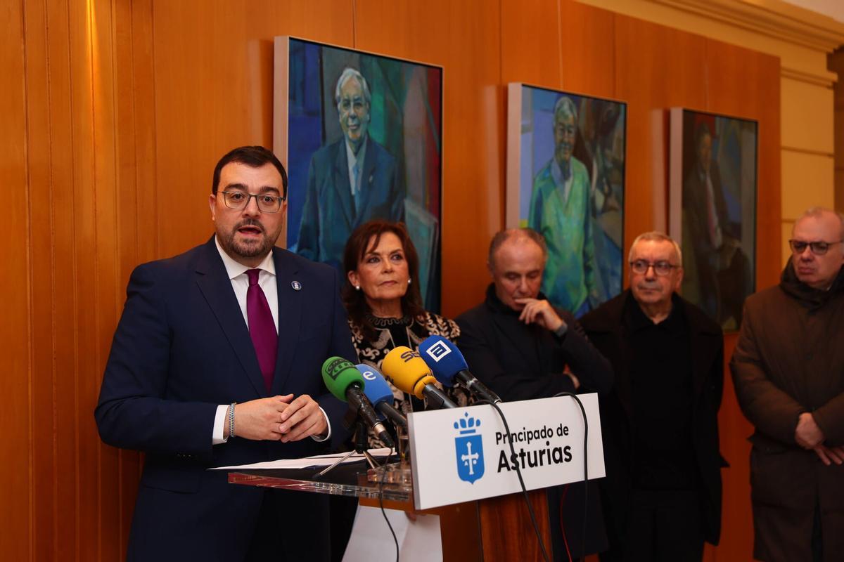 Presentación del nuevo retrato de Vicente Álvarez Areces.