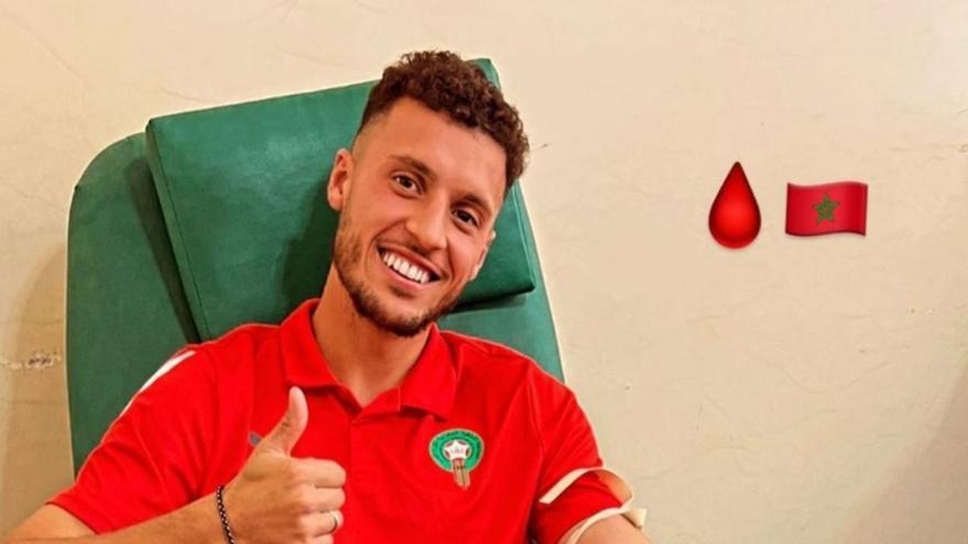 El marroquí dio sangre para los necesitadosde su país. |   INSTAGRAM