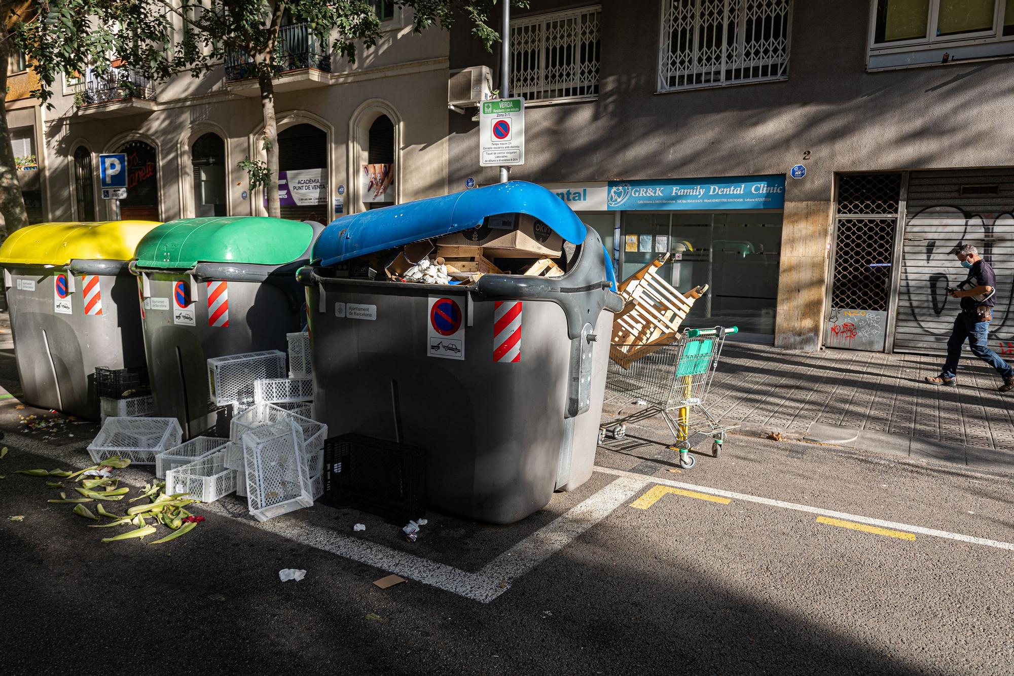 Basura en el Eixample