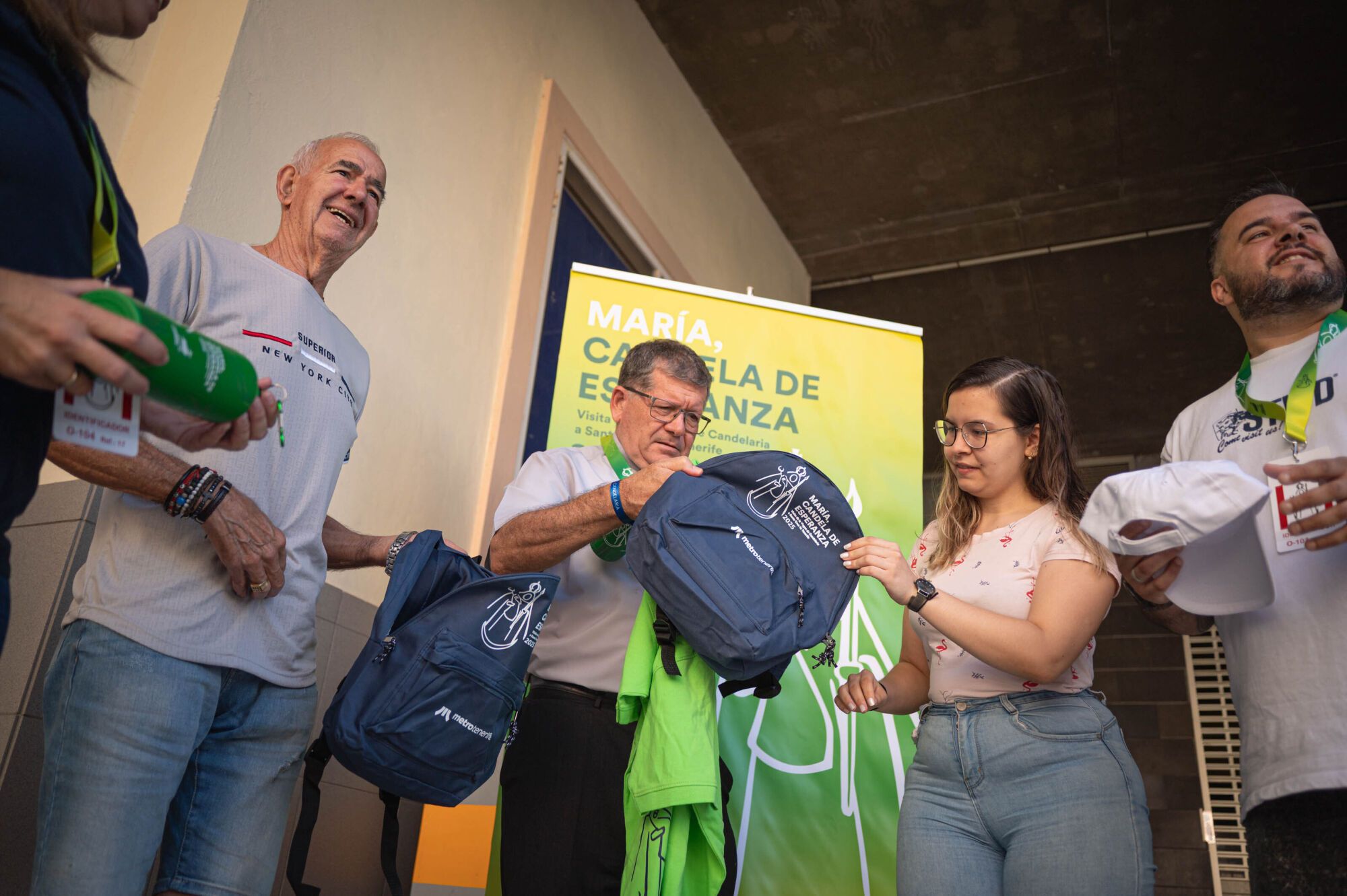 Voluntarios que escoltarán a la Virgen en su visita a Candelaria