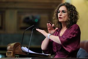 La ministra de Hacienda, María Jesús Montero, durante el debate de totalidad del Proyecto de Ley de Presupuestos Generales del Estado.