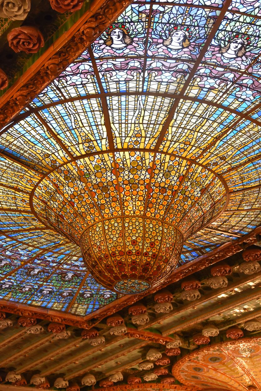 Vidriera interior del palau de la música catalana