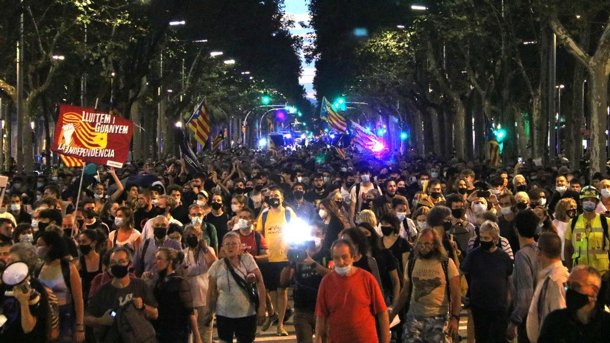 Manifestación convocada por el CDR.