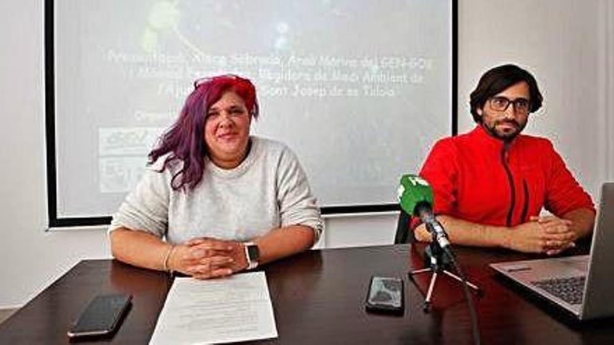 Xisco Sobrado y Mónica Fernández en la presentación del estudio.