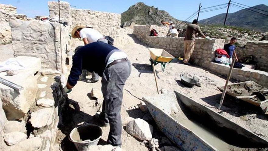 Imagen de los trabajos realizados en el yacimiento en la primera fase del proyecto.