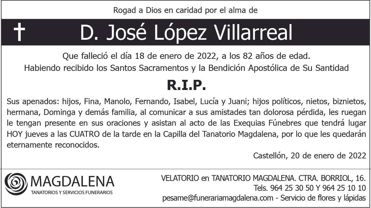 D. José López Villarreal