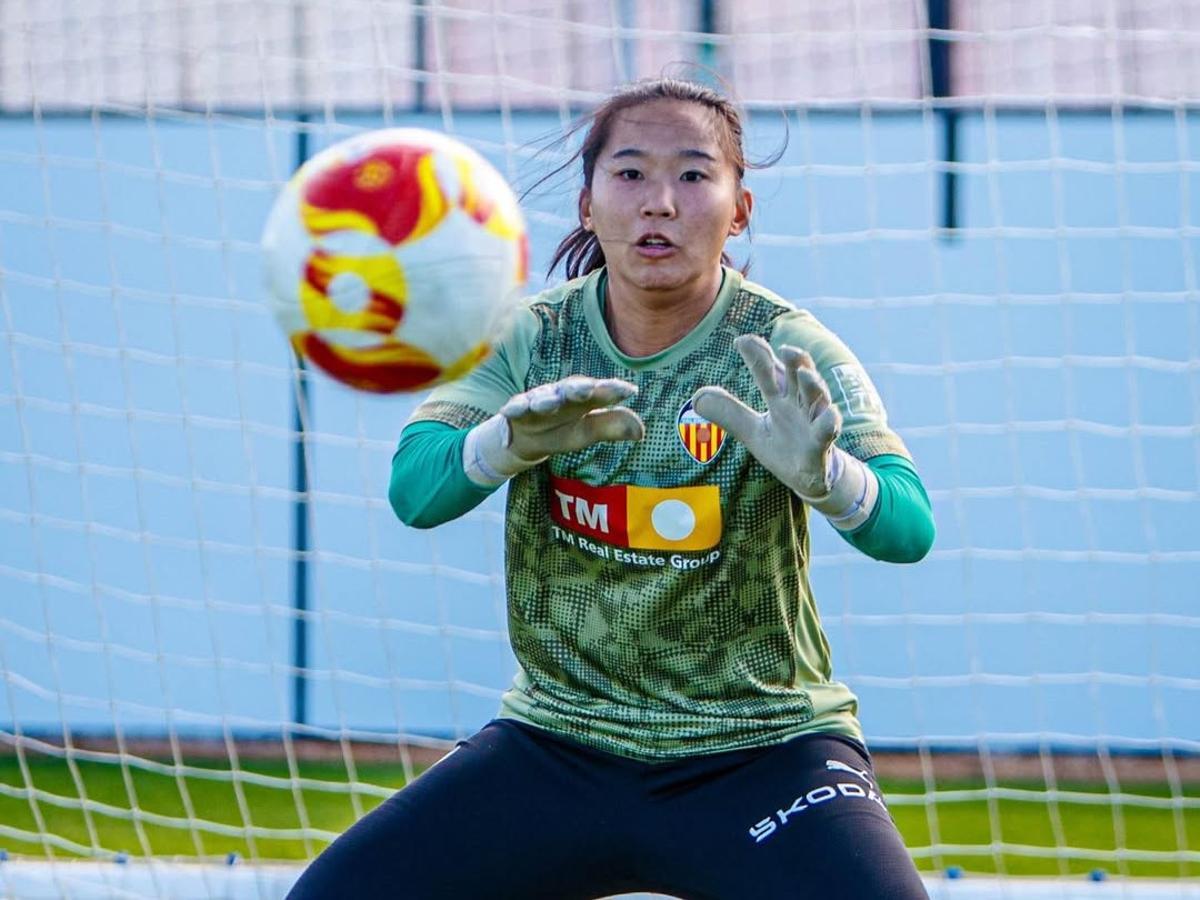 Jana Xin en una sesión de entrenamiento