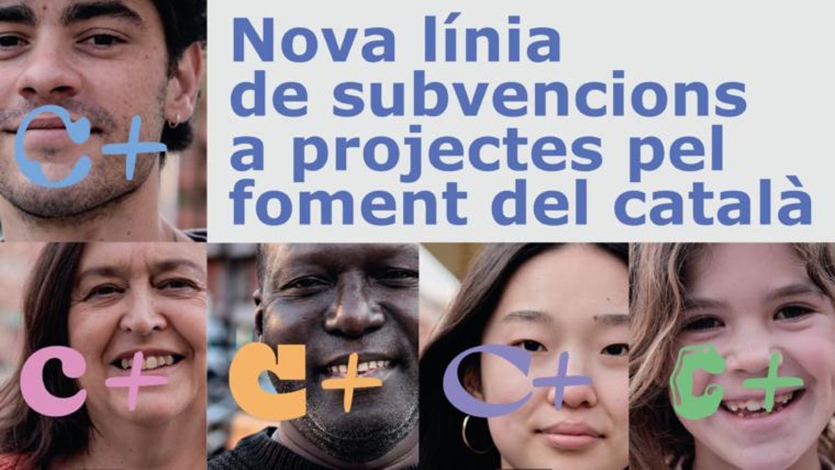 Bàner sobre la nova línia de subvenciones per a projectes que fomenten el català