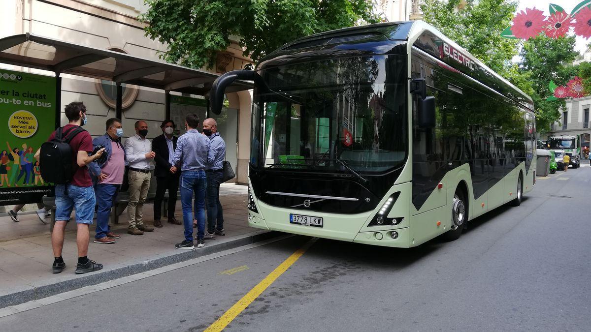 Imatge d&#039;arxiu de la prova d&#039;un bus elèctric a Manresa