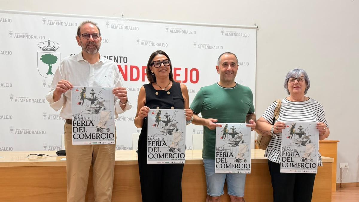 Representantes del Ayuntamiento, Asemce, CEAL y Afibroal presentaron la Feria del Comercio 2026.