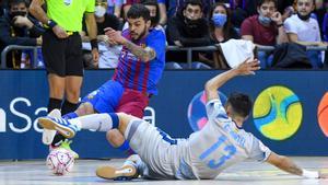 Instantánea del encuentro entre Barça y Movistar Inter que finalizó 3-3