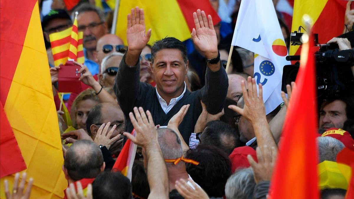 Xavier Garcia Albiol participa en la marcha de SCC.