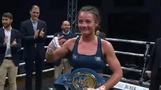 Sheila Martínez retiene su cinturón de campeona de Europa del peso pluma