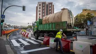 Nuevos cortes de tráfico en Santa Cruz por la obra de la depuradora