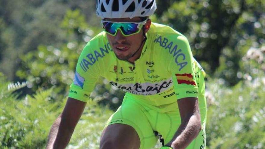 Nanclares, durante una carrera con el Rías Baixas.