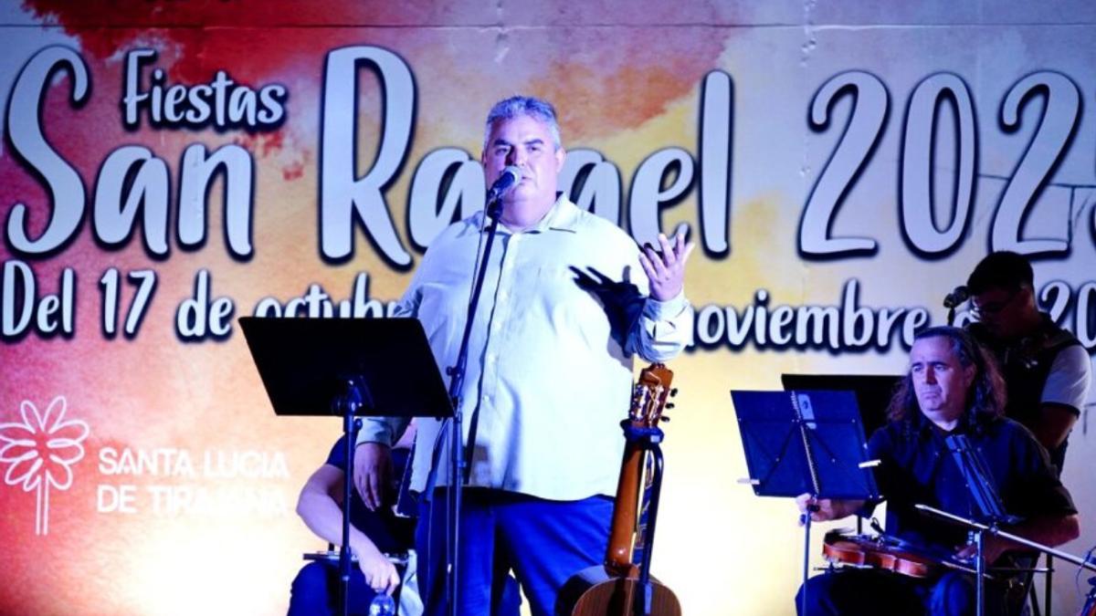 Manolo Matos durante el pregón.