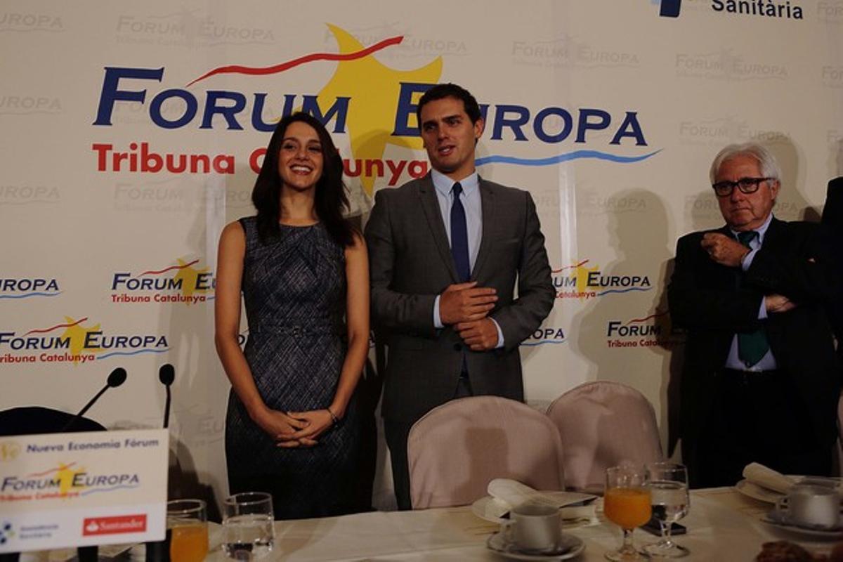 Albert Rivera i Inés Arrimadas, al Fórum Europa.