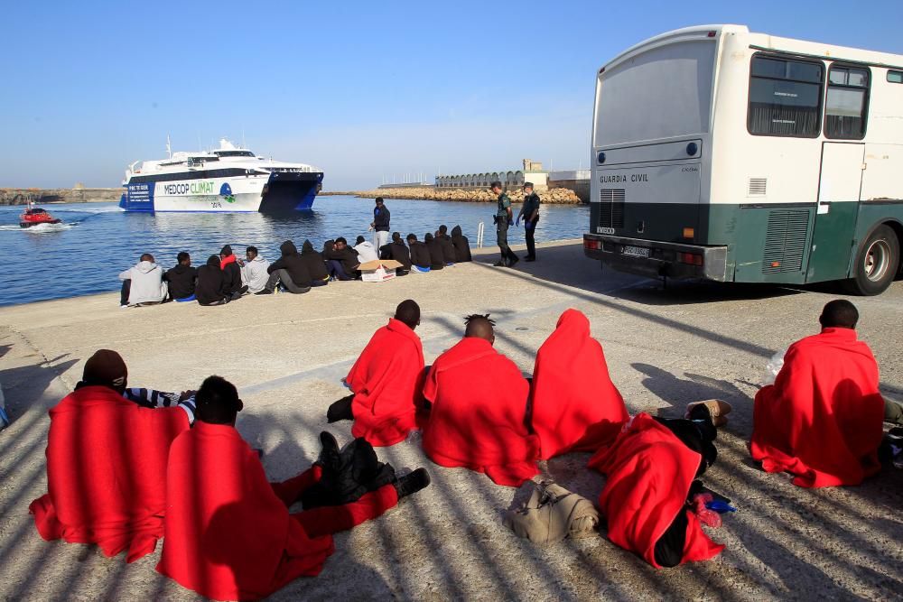 Rescate de inmigrantes en Andalucía y Canarias