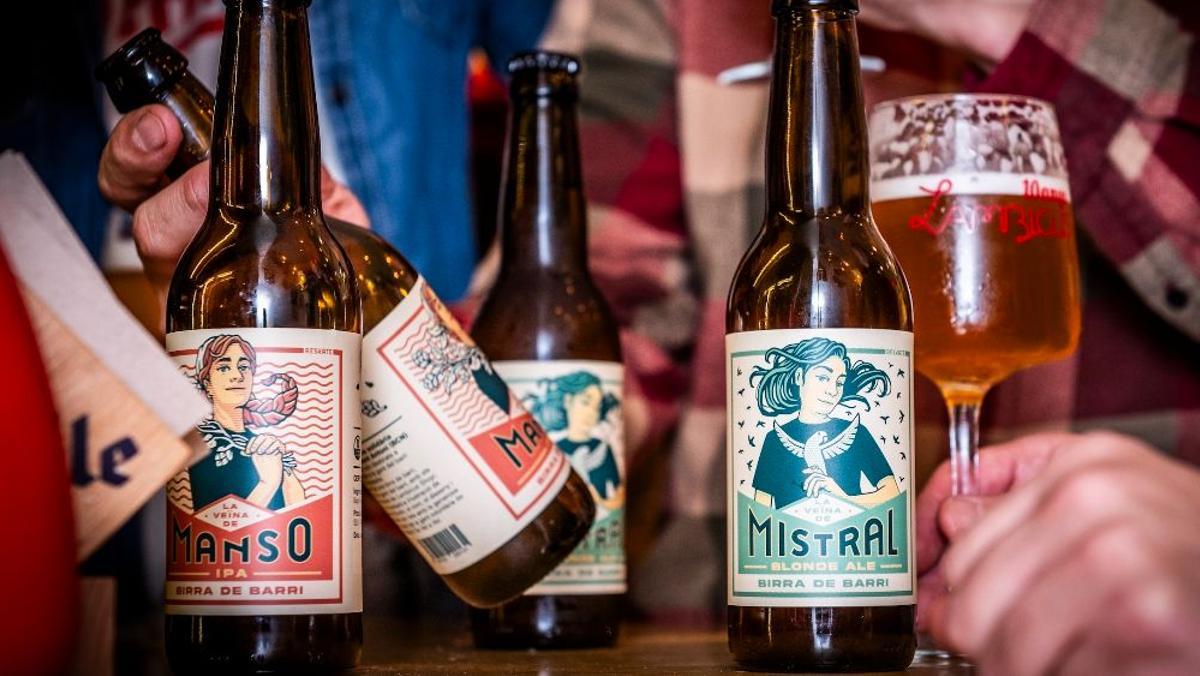 Las cervezas solidarias Manso y Mistral.