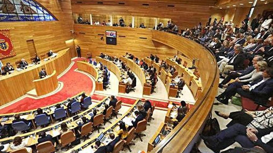 El hemiciclo del Parlamento gallego durante el pasado debate del estado de la autonomía.