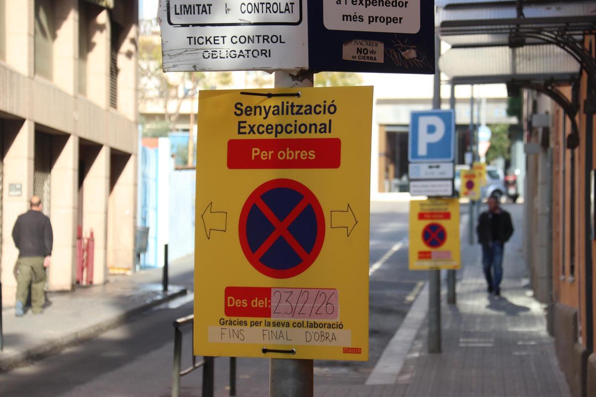 Inicio de las obras en la calle Francesc Layret de Badalona