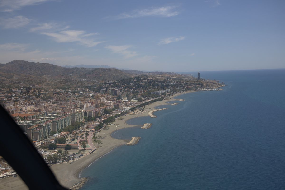 Las vistas desde el Airbus EC130 B4 son impresionantes.