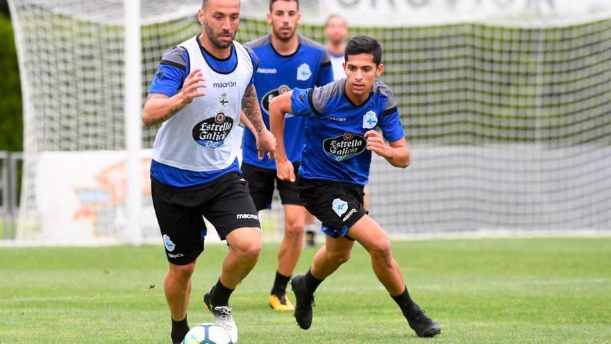 Guilherme con el balón en un entrenamiento.