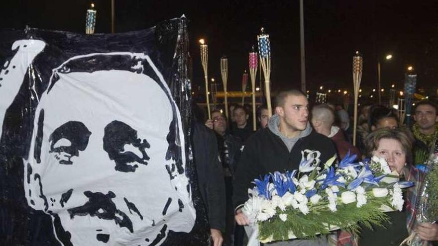 Imagen de uno de los homenajes a Jimmy en Riazor.