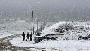 Fuertes nevadas en el sur de California