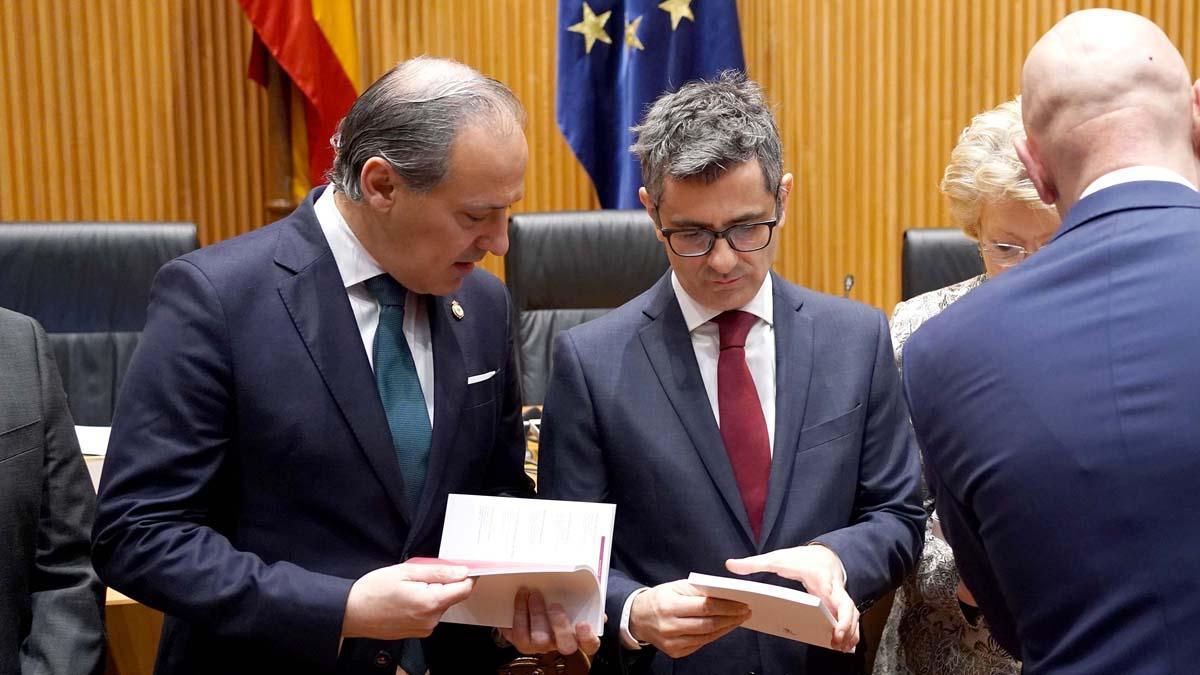 Félix Bolaños en el encuentro organizado por el Colegio de la Abogacía de Madrid.