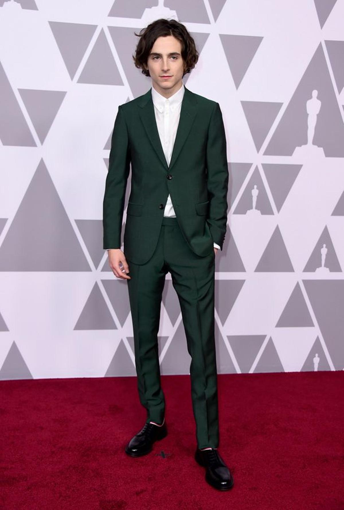 Almuerzo de nominados de los Premios Oscar 2018: Timothée Chalamet