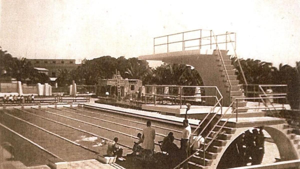 La piscina Julio Navarro en el año 1947.