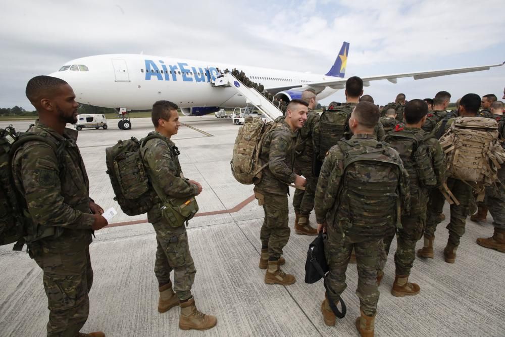 Salida de militares asturianos para Polonia