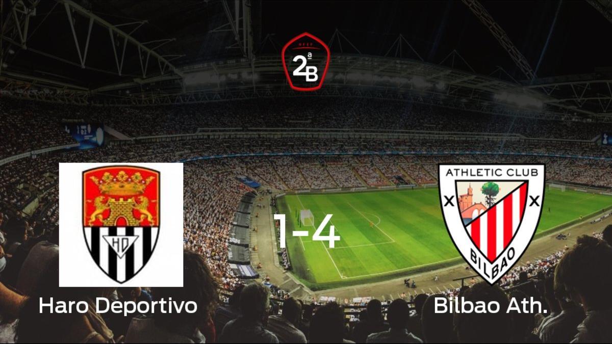 El Bilbao Ath. golea 1-4 en el Municipal El Mazo al Haro Deportivo