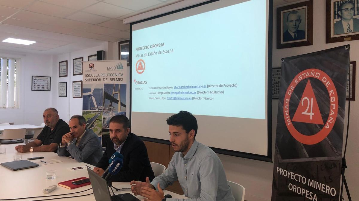 Emilio Hormaeche, José Ramón Jiménez, Antonio Ortega y David Castro, en la presentación del proyecto.