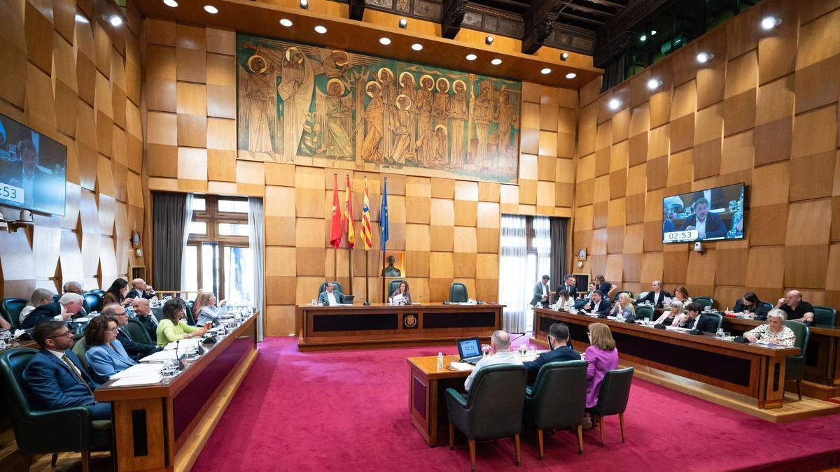 Imagen de archivo del pleno del Ayuntamiento de Zaragoza.