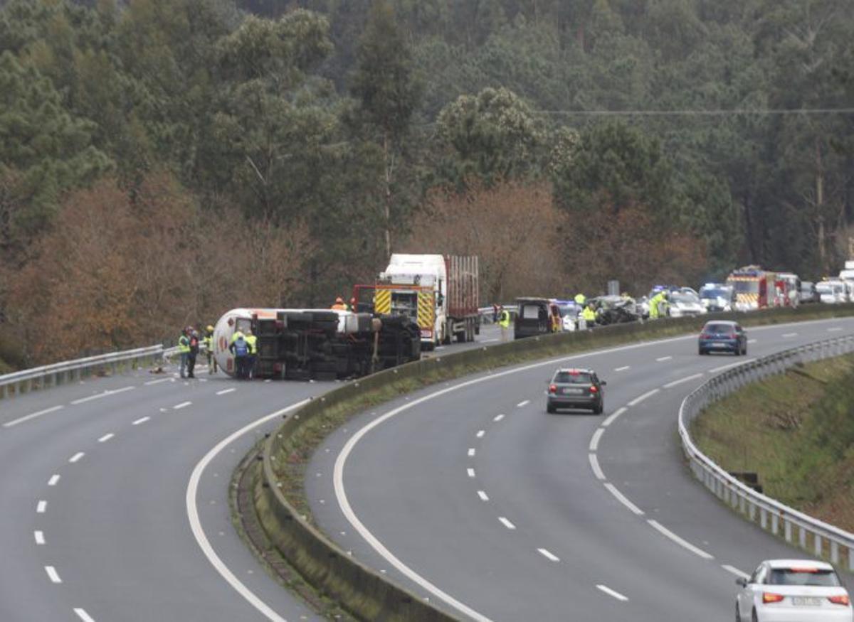 Los dos carriles, ocupados. |  N. P.