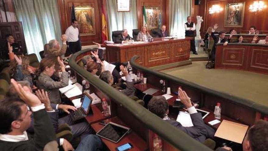 Imagen del pleno celebrado ayer en el Ayuntamiento de Marbella.