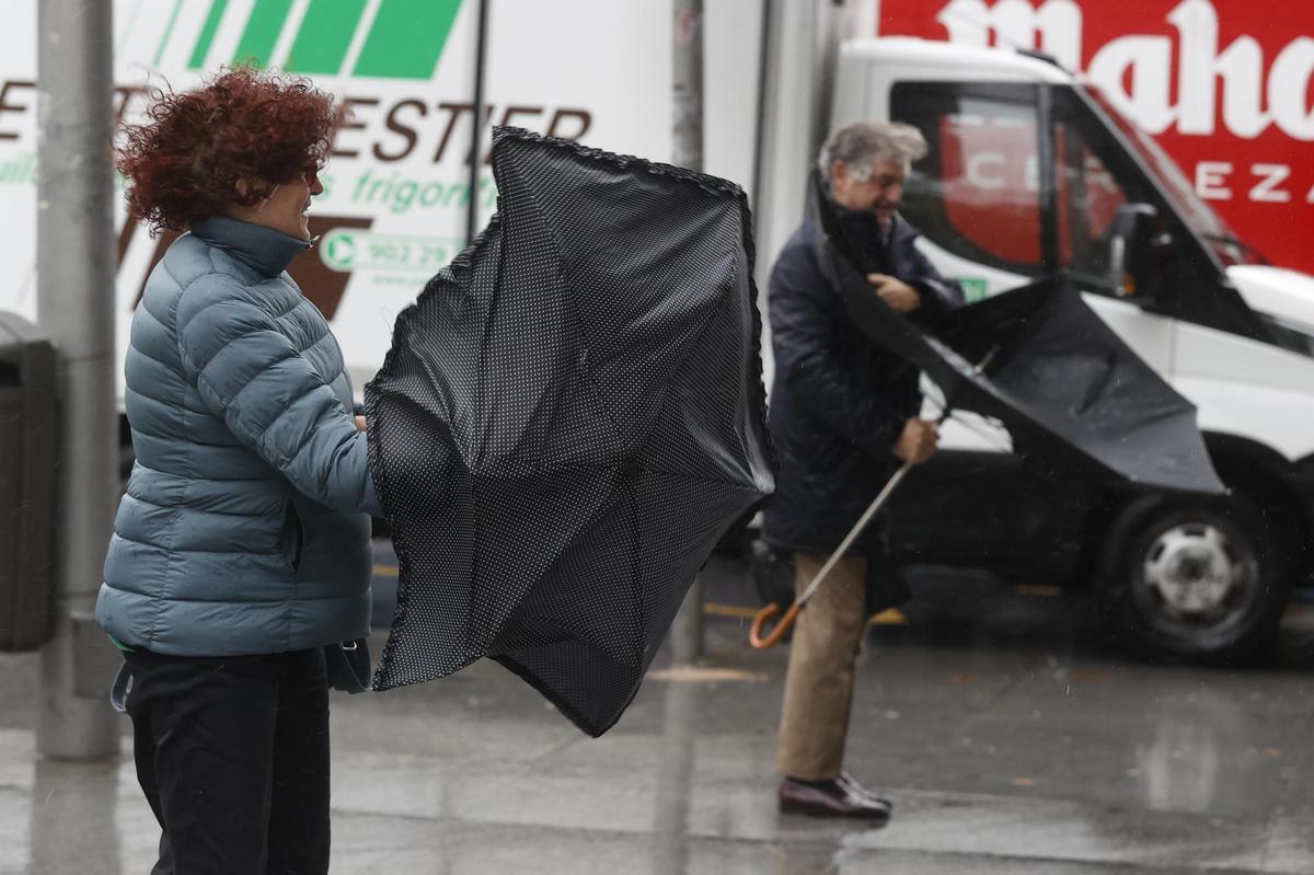 Efectos de la borrasca Ciarán en Madrid