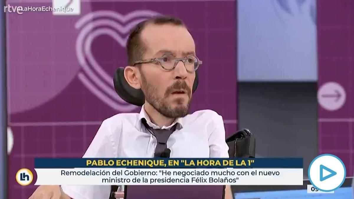 Echenique critica a TVE l’acomiadament de Cintora: «Espero que la direcció de la casa rectifiqui» Echenique critica a TVE l’acomiadament de Cintora: «Espero que la direcció de la casa rectifiqui»