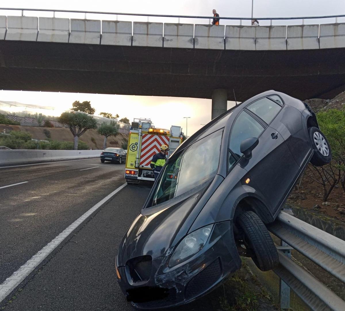 Accidente en la salida de la GC2
