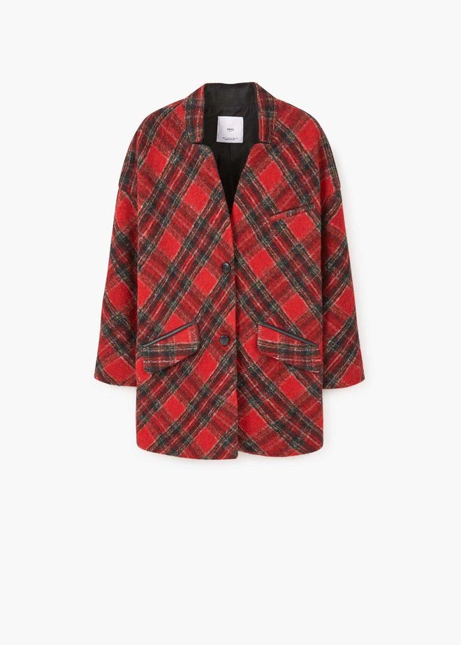 Rebajas Mango 2017: abrigo de cuadros