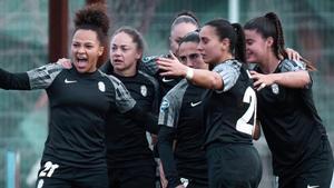 El Ona Badalona celebra un gol esta temporada