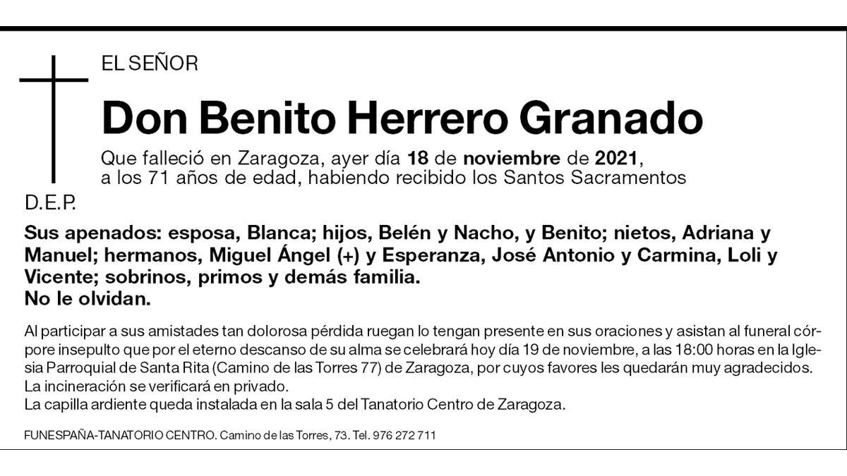 Don Benito Herrero Granado.