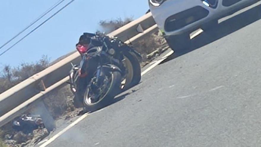 Así quedó la moto del fallecido